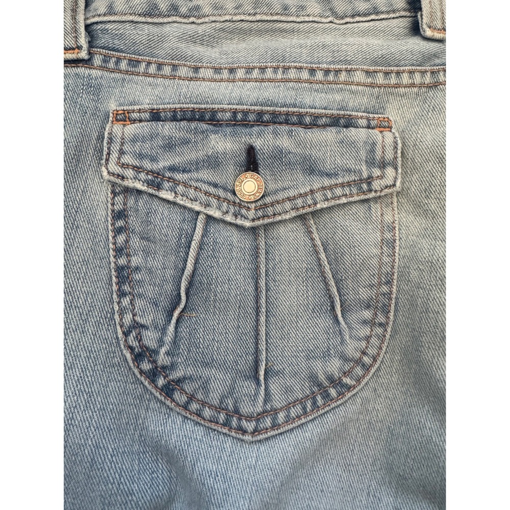Gap Vintage 2002 Light Wash Flare Jeans Low Rise Wide Leg Denim Size 12 Reg - Picture 6 of 15